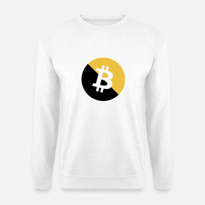 Bitcoin Golden Glitter - Bluza unisex - biały