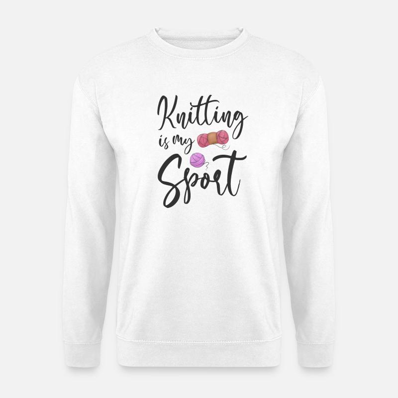 Knitting knitter - Unisex Sweatshirt - white