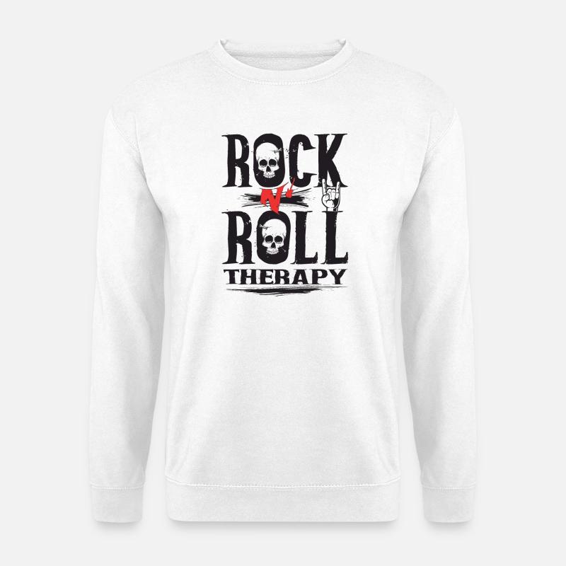 Rock n Roll therapy - Unisex Pullover - Weiß