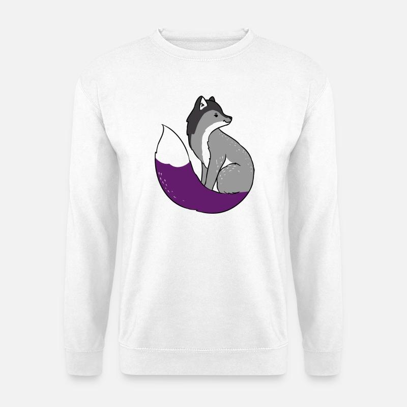 Ace Pride Fuchs Asexual - Unisex Pullover - Weiß
