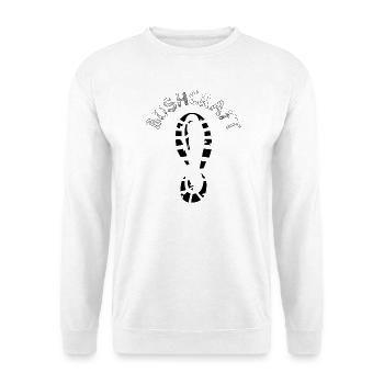Icône d’empreinte de chaussure de plein air de survie Bushcraft - Sweat-shirt Unisexe - blanc - Devant
