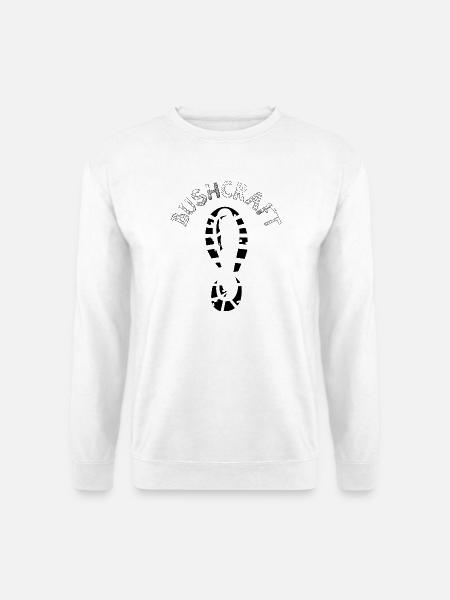 bushcraft survival outdoor shoe imprint icon - Unisex Sweatshirt - white