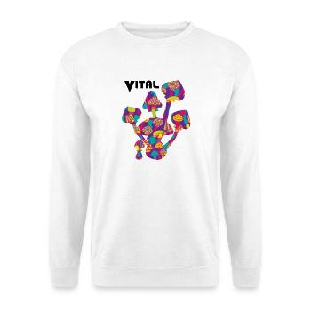 Vital mushroom neon - Unisex Sweatshirt - white - Front