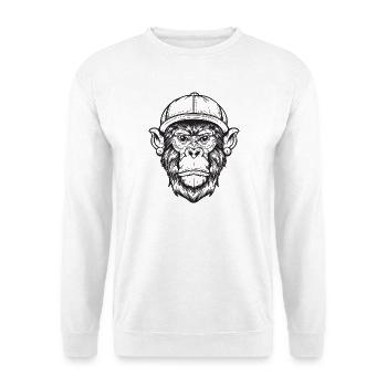 Funky Affe - Unisex Pullover - Weiß - Vorne