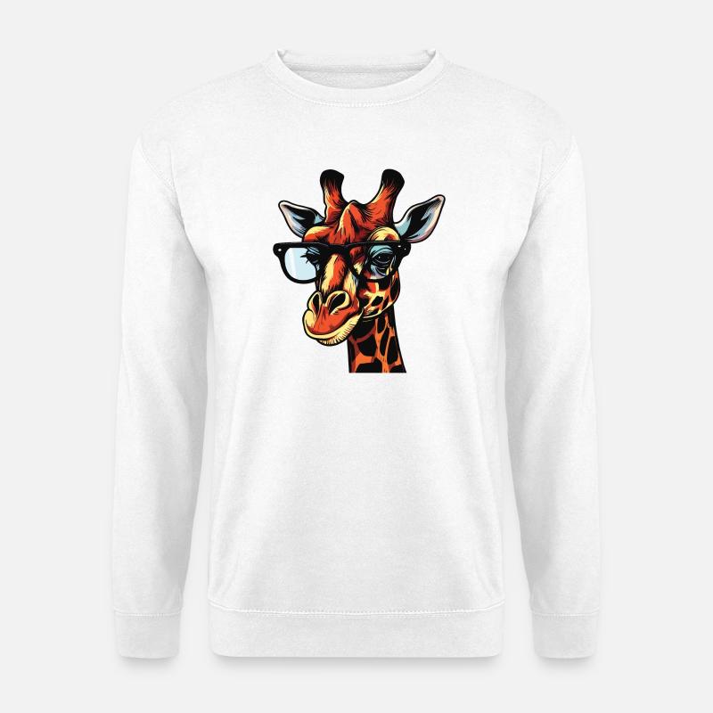Cartoon-Comic-Giraffen-Design - Unisex Pullover - Weiß