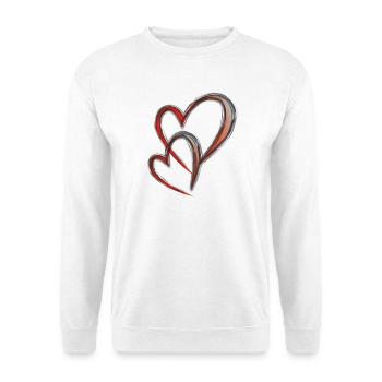 doppelherz 4 6 23 - Unisex Pullover - Weiß - Vorne