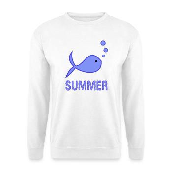 POISSON. POISSON D'AVRIL. VACANCES. ETE. HUMOUR - Sweat-shirt Unisexe - blanc - Devant
