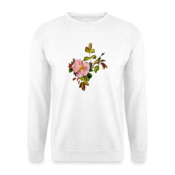 Zarte Rosa Rosenblüte - Unisex Pullover - Weiß - Vorne