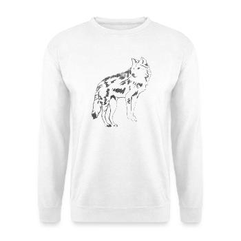 Loup - Sweat-shirt Unisexe - blanc - Devant