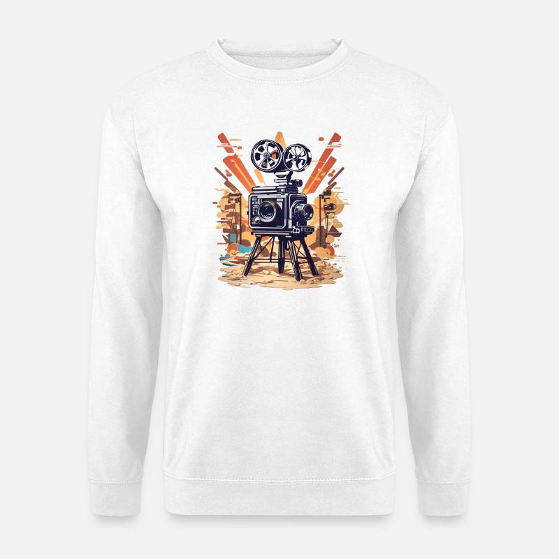 Retro Film Kamera - Unisex Pullover - Weiß