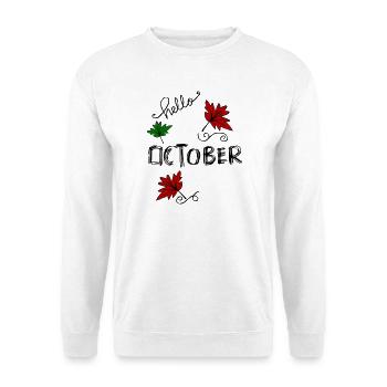 Oktober Herbst - Unisex Pullover - Weiß - Vorne