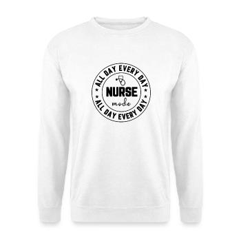 Nurse Mode All Day Every Day - Unisex Pullover - Weiß - Vorne