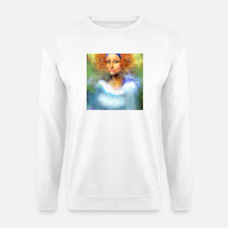 Kreative Powerfrau Digital-Art - Unisex Pullover - Weiß