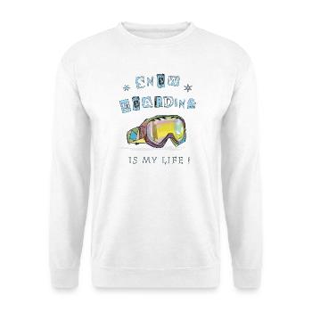 Winter sports, snowboarding - Unisex Sweatshirt - white - Front