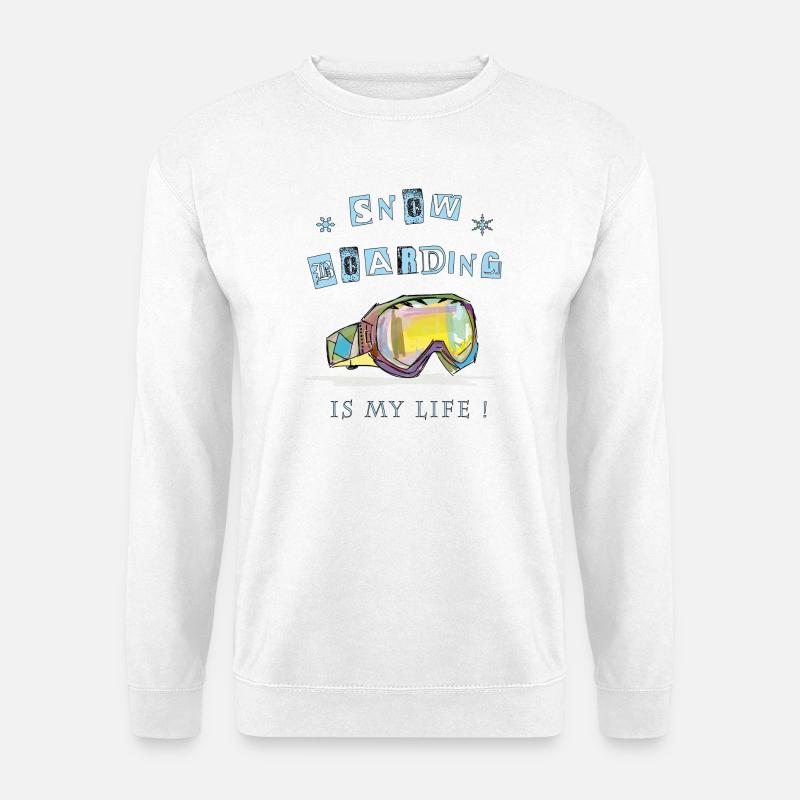 Wintersport, Snowboarding - Unisex Pullover - Weiß