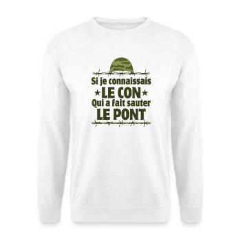 7ème compagnie, septième compagnie, Chaudard - Sweat-shirt Unisexe - blanc - Devant