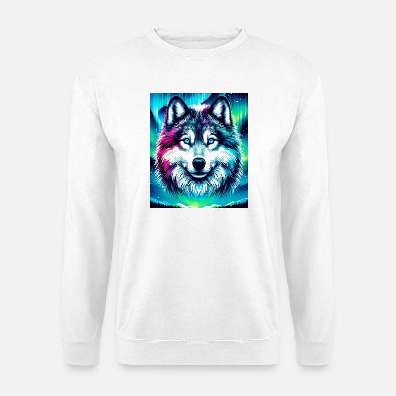 Wolf Husky Hund - Unisex Pullover - Weiß