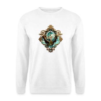 Fantastique montre Marine Steampunk avec sirène - Sweat-shirt Unisexe - blanc - Devant