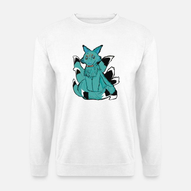 Kyūbi no kitsune _ Neunschwänziger Fuchs - Unisex Pullover - Weiß