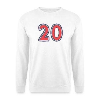 20. 20 JAHRE. 20-JÄHRIGES JUBILÄUM - Unisex Pullover - Weiß - Vorne
