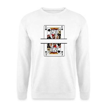 Carte à jouer roi de pique avec espace bannière - Sweat-shirt Unisexe - blanc - Devant