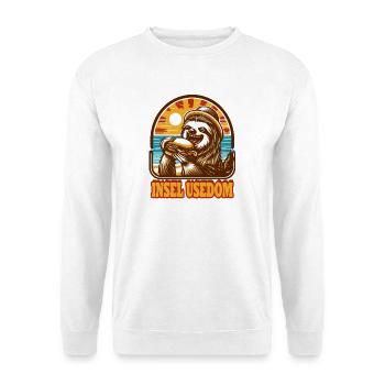 sloth Usedom T-Shirt – Ostsee Streetwear Design - Unisex Sweatshirt - white - Front