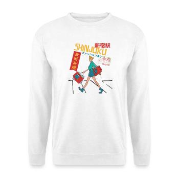 Shinjuku Shopping - Unisex Pullover - Weiß - Vorne