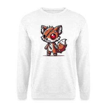 Creepy zombie fox for Halloween fun - Unisex Sweatshirt - white - Front
