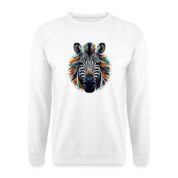 Zèbre - Sweat-shirt Unisexe - blanc - Devant