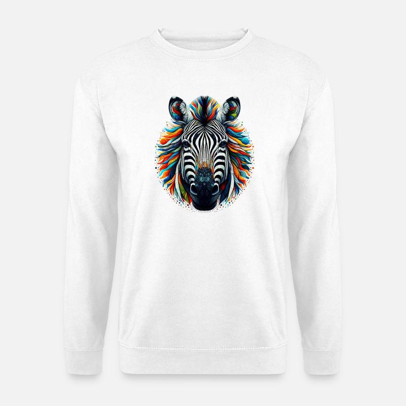 Zebra - Unisex Pullover - Weiß