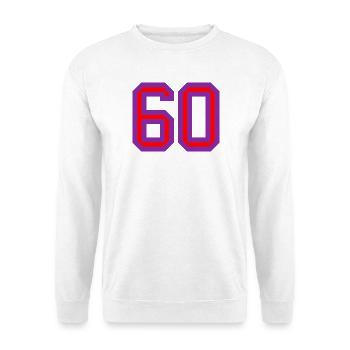 60. 60 ANS. 60e ANNIVERSAIRE. ANNIVERSAIRE 60 ANS. - Sweat-shirt Unisexe - blanc - Devant