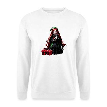 Weihnachtself mit Kätzchen. - Unisex Pullover - Weiß - Vorne