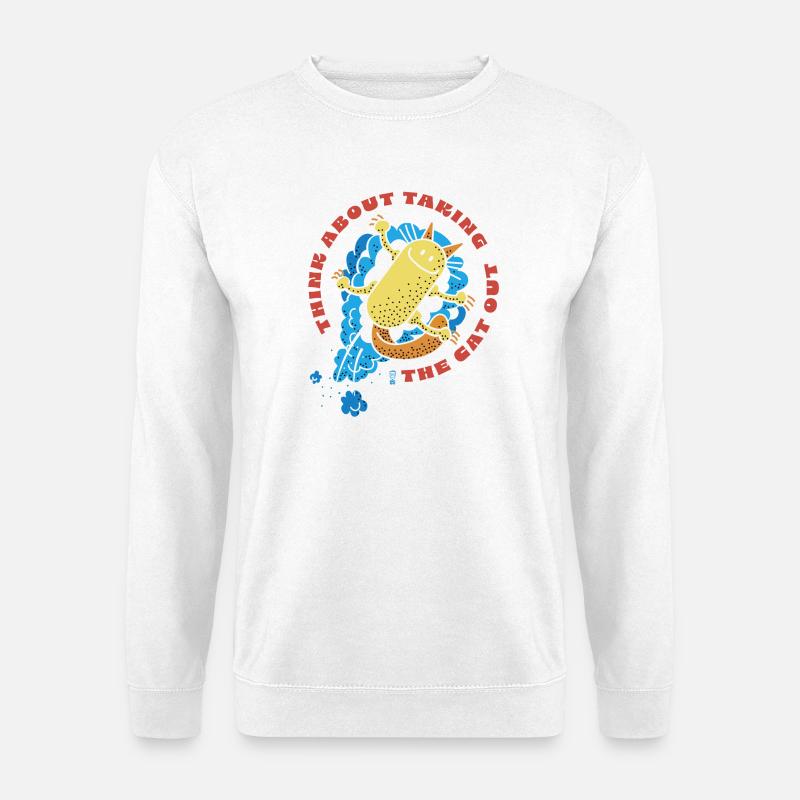 Cat Out - Sweat-shirt Unisexe - blanc