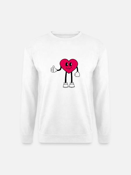Herz - Unisex Pullover - Weiß