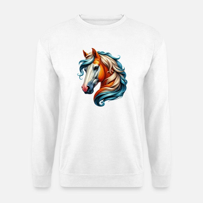 Pferd - Unisex Pullover - Weiß