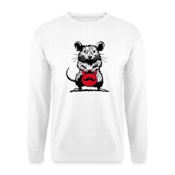 Mister Kettlebell - Street Art meets Muskelpower - Unisex Pullover - Weiß - Vorne