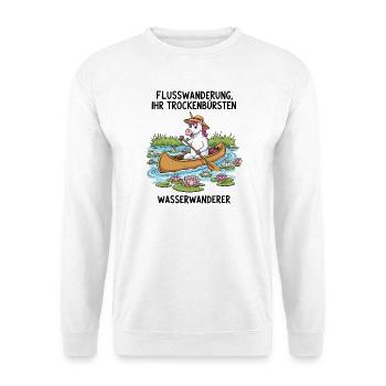 Excursion en canoë Licorne - Sweat-shirt Unisexe - blanc - Devant