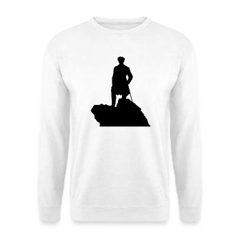 Der Wanderer über dem Nebelmeer Caspar David Fried - Unisex Pullover - Weiß - Vorne