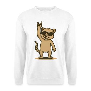 Cool coati rocker baby - Unisex Sweatshirt - white - Front