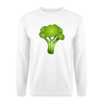 Brocoli vert vif dans un style bande dessinée élégant - Sweat-shirt Unisexe - blanc - Devant