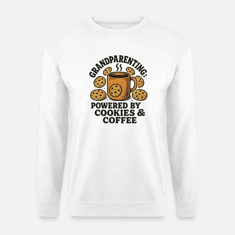 Großelternschaft Kaffee Cookie Illustration - Unisex Pullover - Weiß