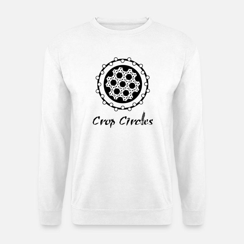 Waben-Mandala-Kornkreis - Unisex Pullover - Weiß