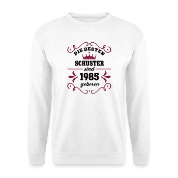 Anniversaire du cordonnier Vintage 1985 Naissance du cordonnier - Sweat-shirt Unisexe - blanc - Devant