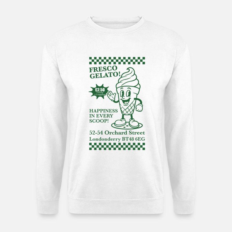 FRESCO-GELATO Maskottchen - Unisex Pullover - Weiß