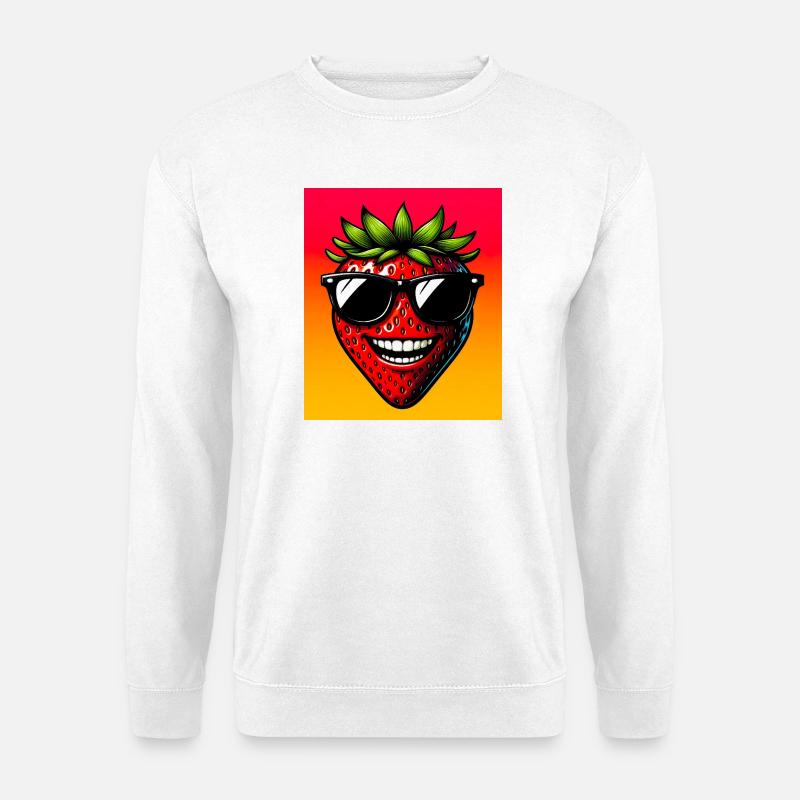 Erdbeeren Erdbeeren - Unisex Pullover - Weiß