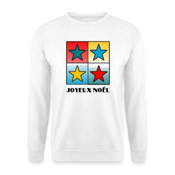 WEIHNACHTEN. FROHE WEIHNACHTEN. FROHE WEIHNACHTEN. NEUJAHRSTAG - Unisex Pullover - Weiß - Vorne