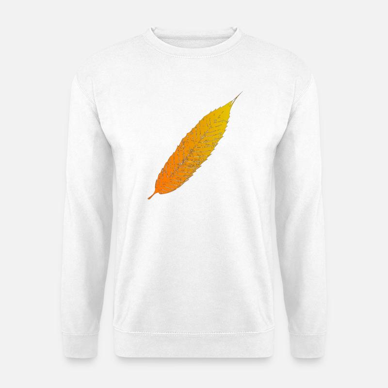 Herbstblatt Farbverlauf - Unisex Pullover - Weiß