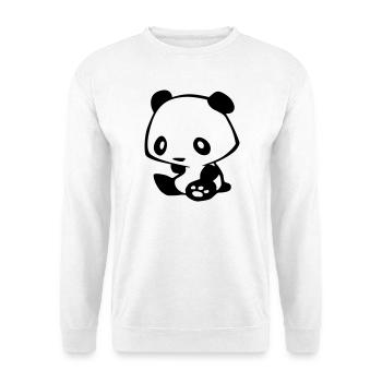 Kawaii Panda – Cute Manga Bear Bamboo - Unisex Sweatshirt - white - Front