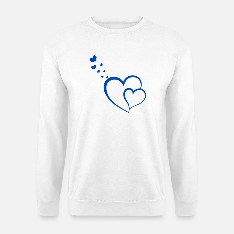 Große Herzen. - Unisex Pullover - Weiß