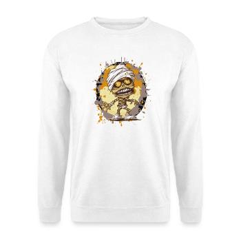 Mumie im Splatter-Look - Unisex Pullover - Weiß - Vorne